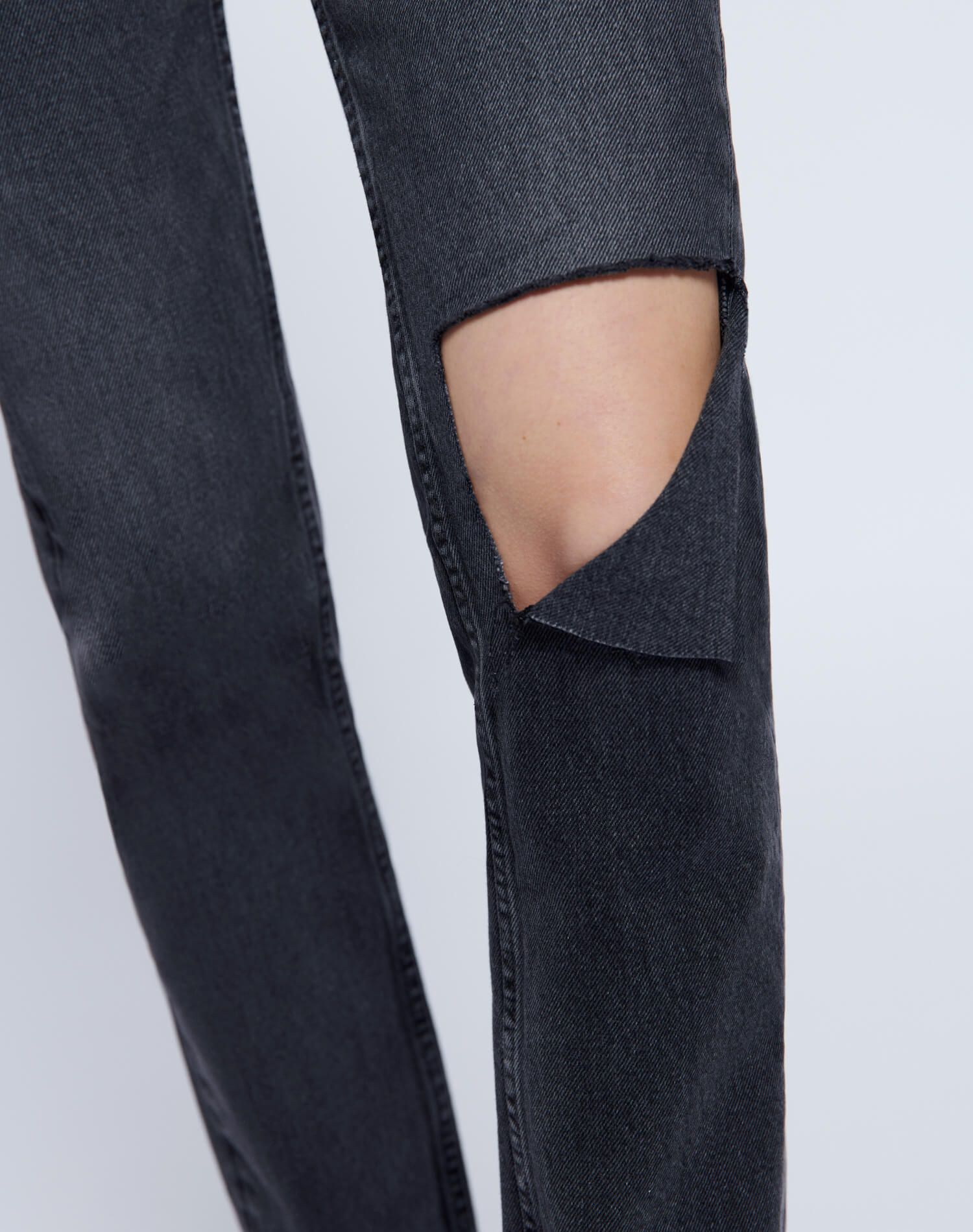 70s Straight - Worn Black with Rips sold by Re/Done product image thumbnail 6