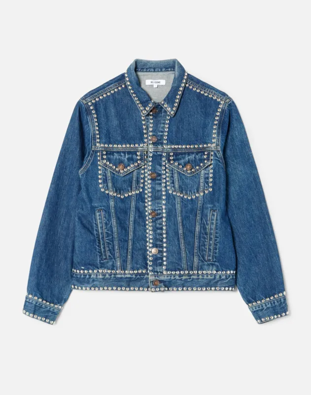 90s Oversized Trucker - Rustic Indigo Stud made by Re/Done