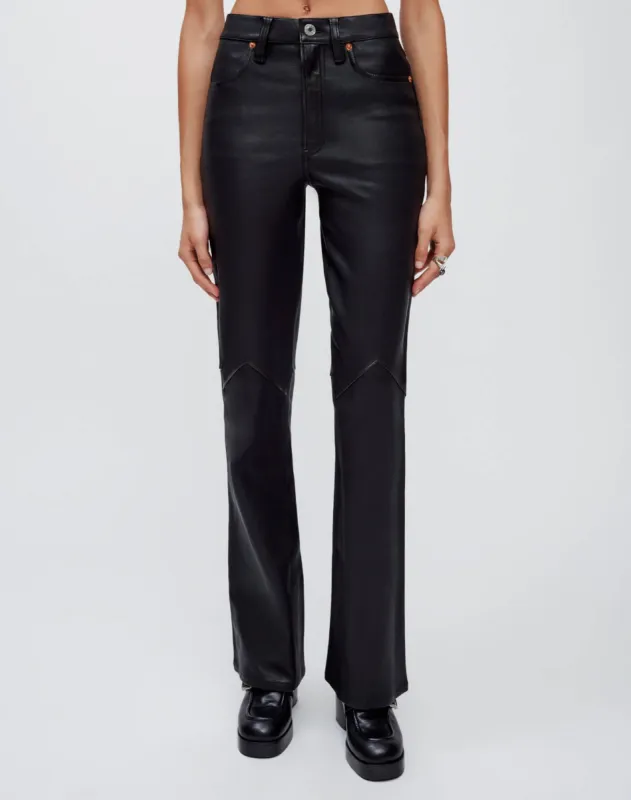 70s Stretch Bootcut - Black Leather sold by Re/Done