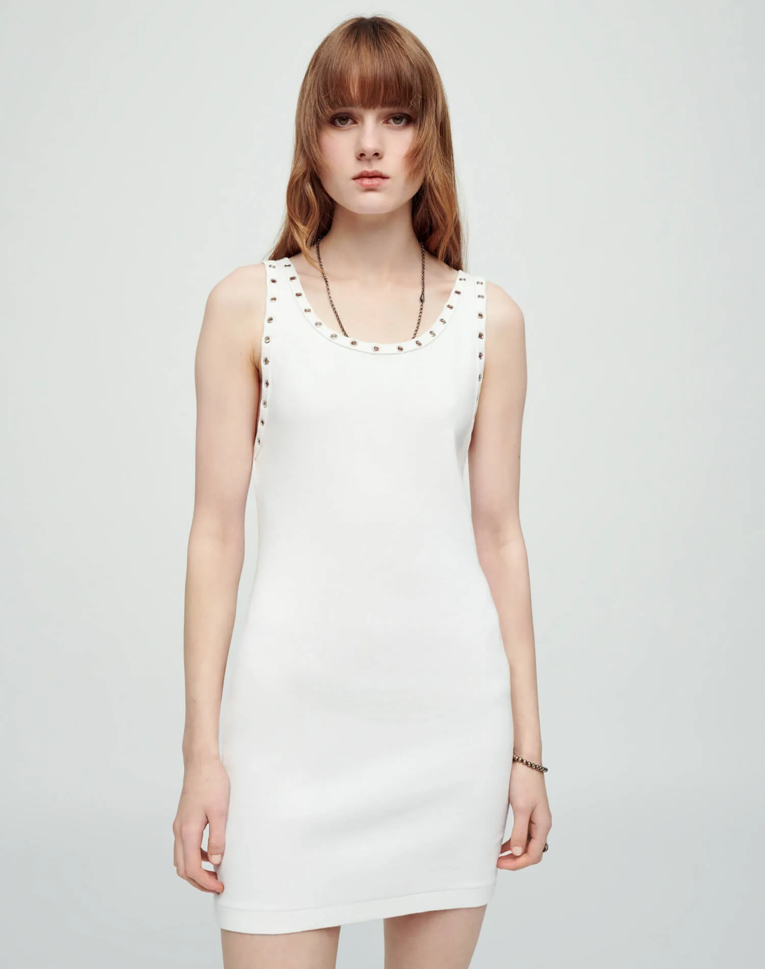 Eyelet Tank Dress - White sold by Re/Done product image thumbnail 3