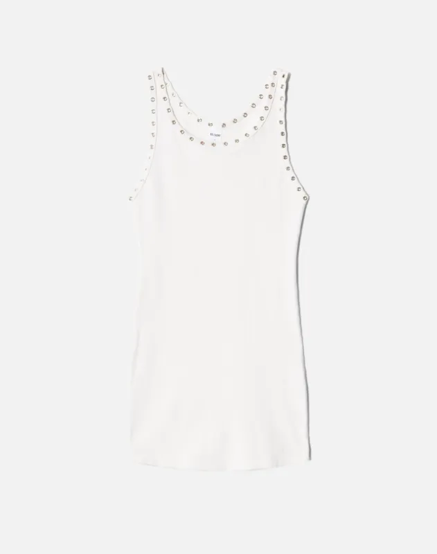 Eyelet Tank Dress - White sold by Re/Done