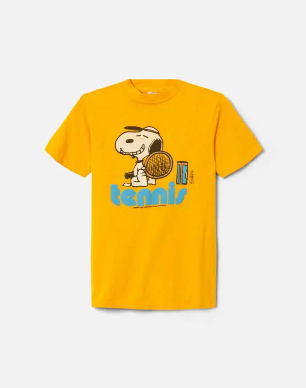 70s Hanes Snoopy Tennis Tee sold by Re/Done