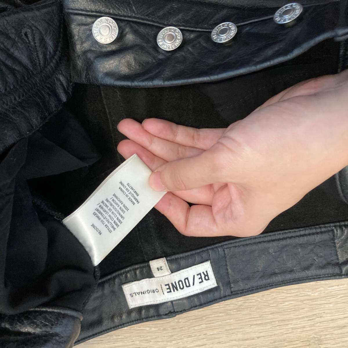 Leather Shorts - Black sold by Re/Done product image thumbnail 3