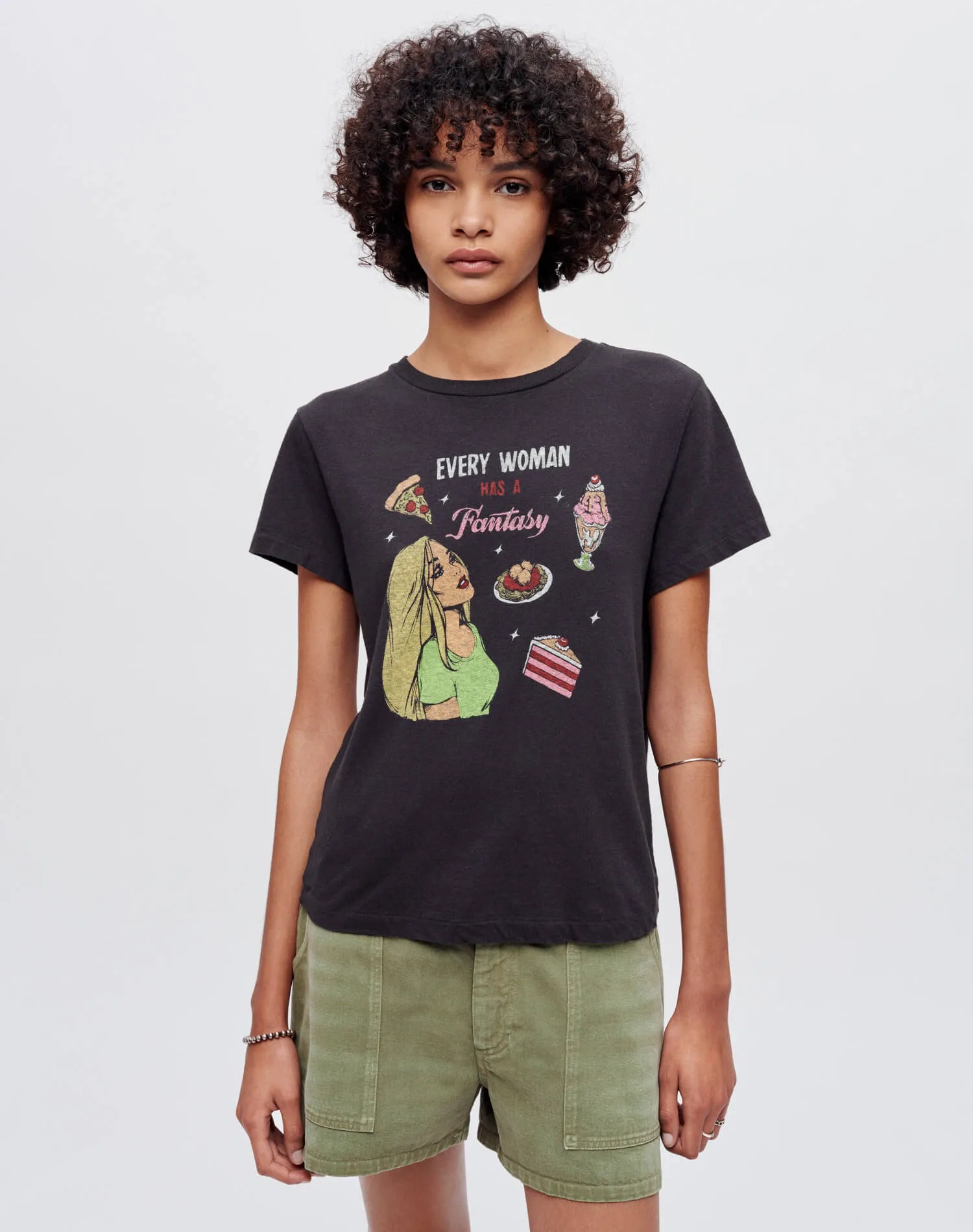 Classic "Fantasy" Tee - Washed Black sold by Re/Done