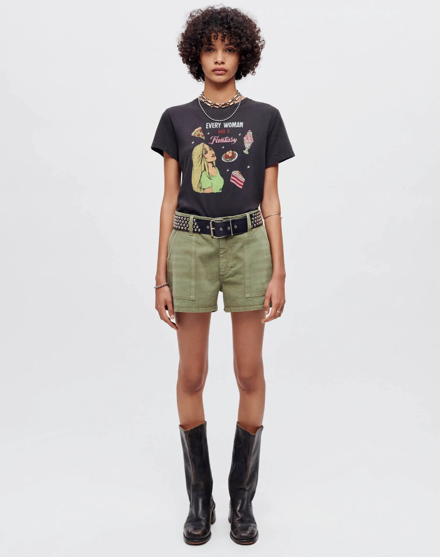 Classic "Fantasy" Tee - Washed Black sold by Re/Done product image thumbnail 2