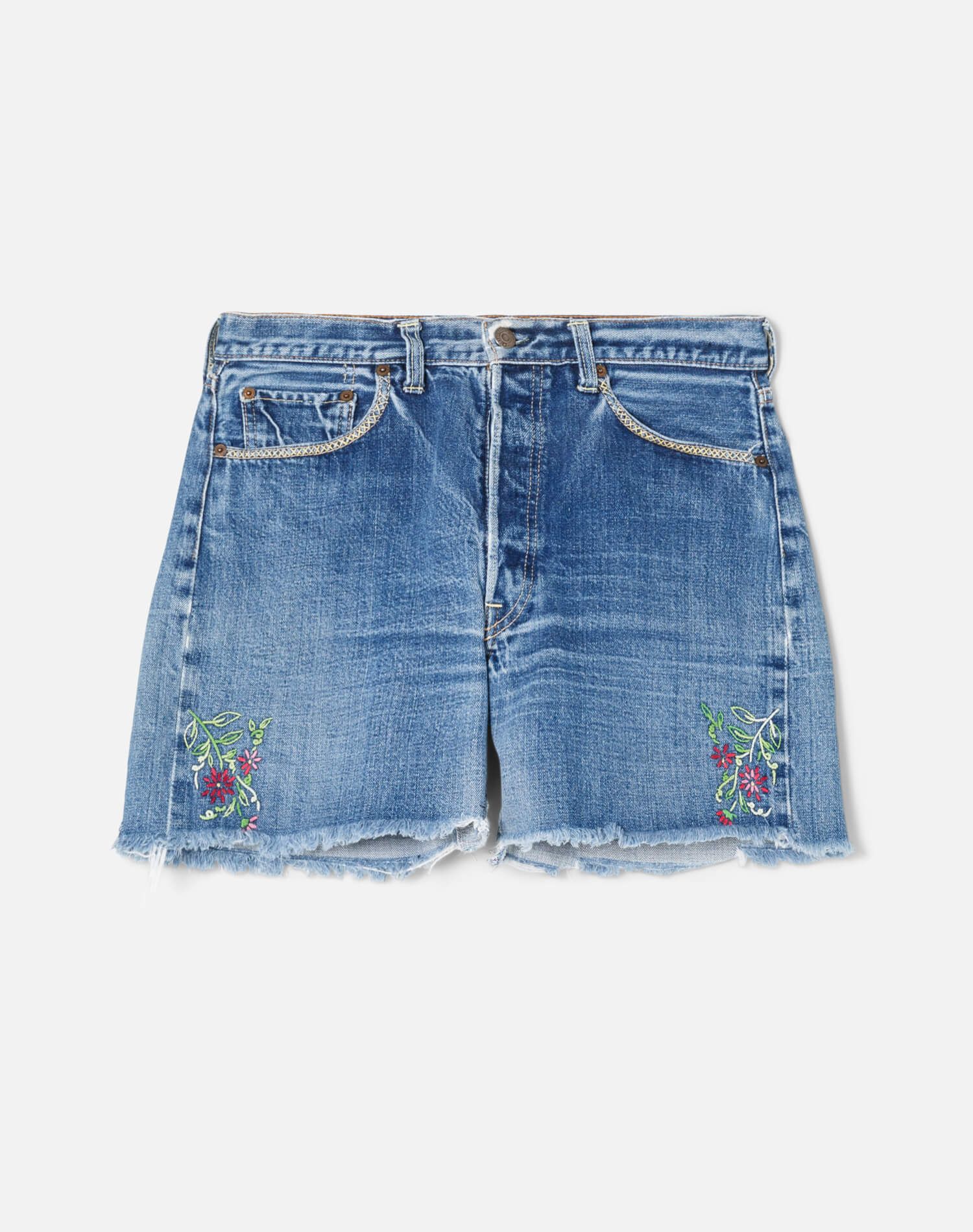 1973 Levi's 501 Embroidered Shorts -#11 sold by Re/Done