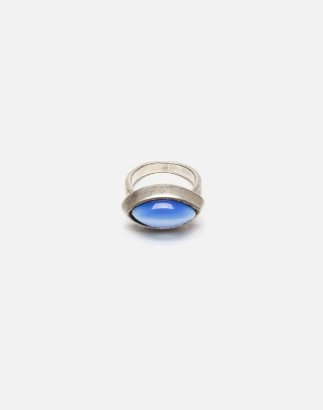 70s Blue Tiger Eye Sterling Ring sold by Re/Done