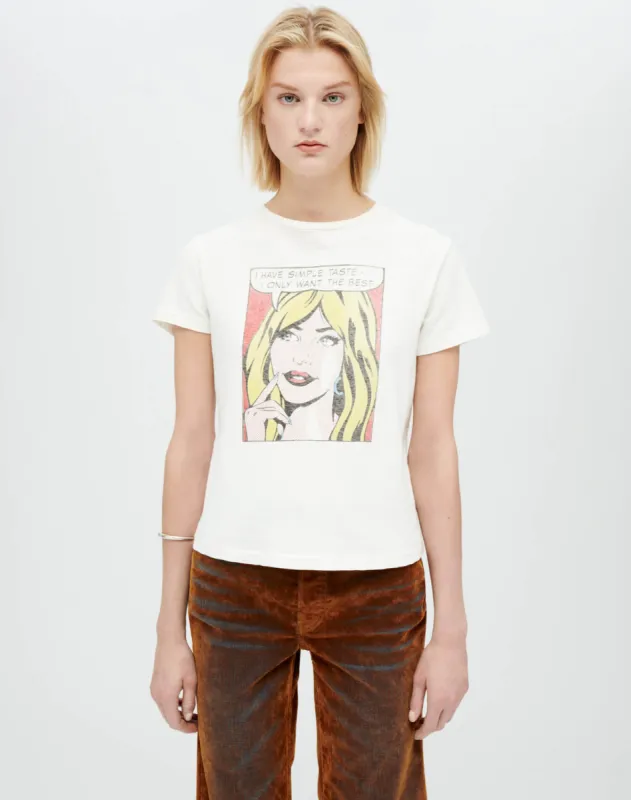 Classic "Simple Taste" Tee - Vintage White sold by Re/Done