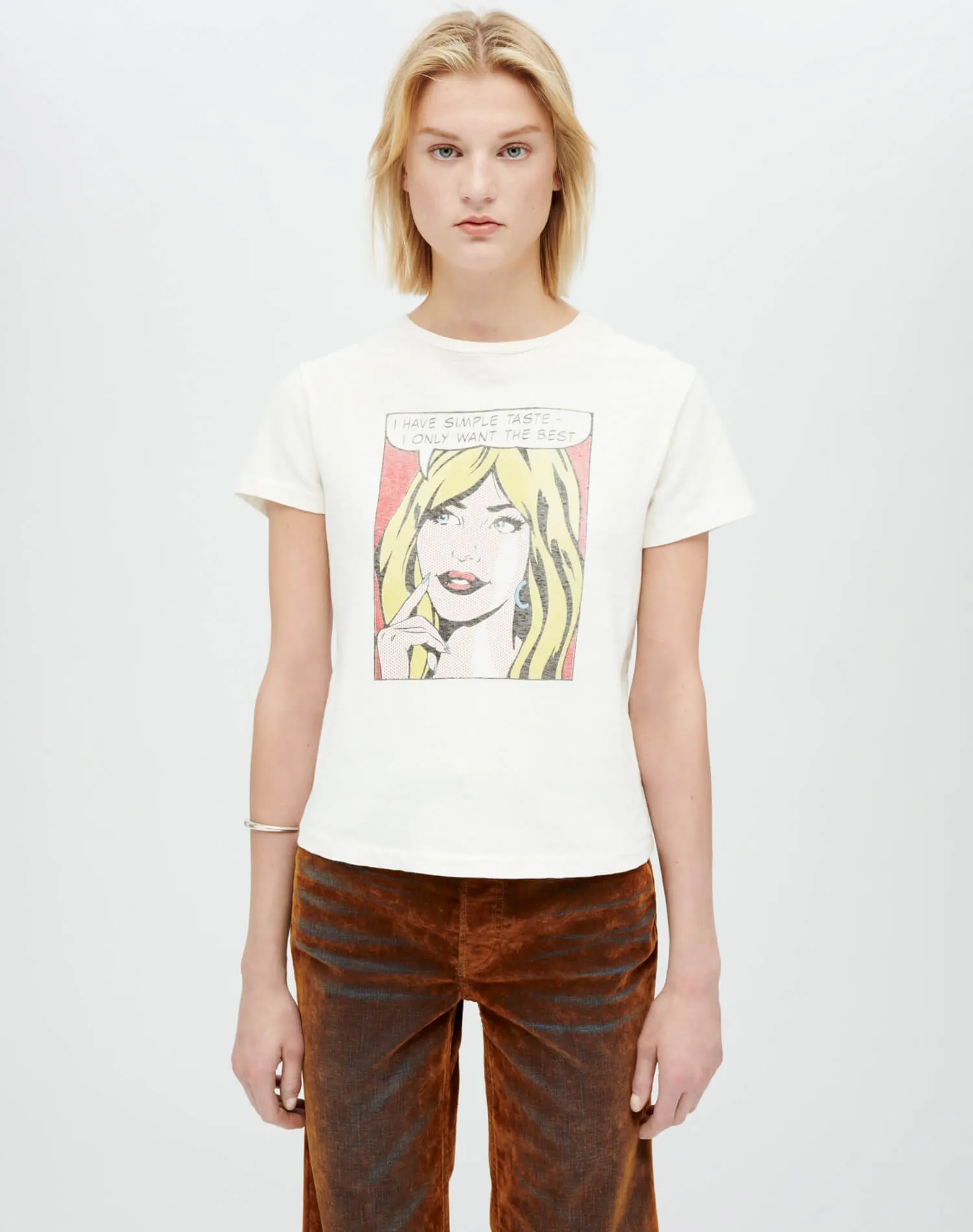 Classic "Simple Taste" Tee - Vintage White sold by Re/Done