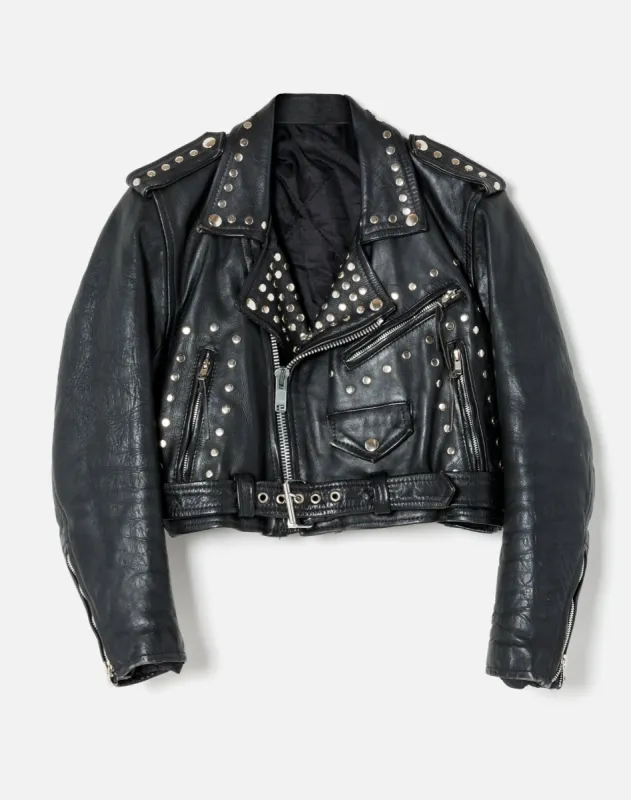80s Studded Moto Jacket made by Re/Done
