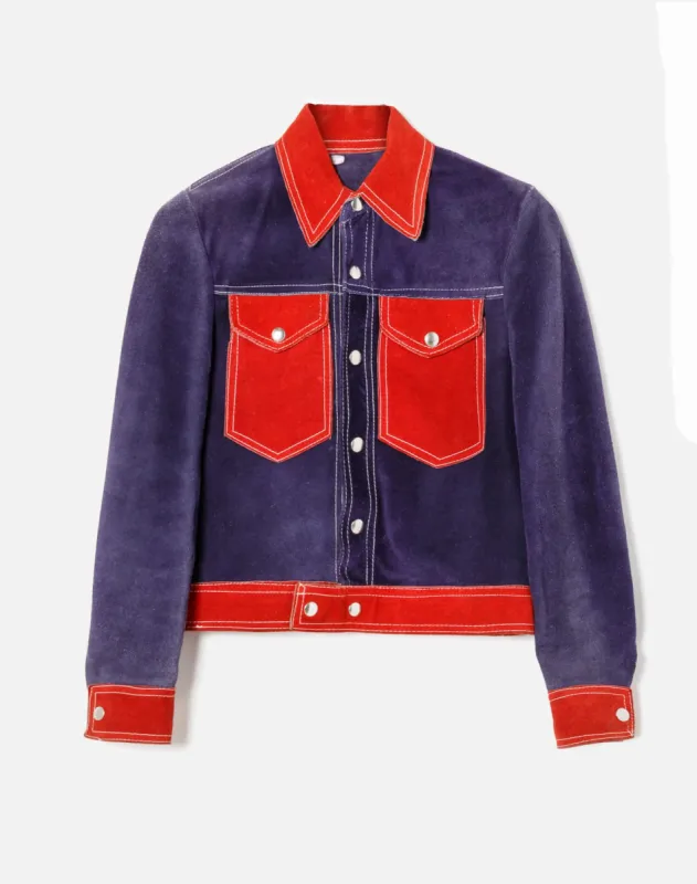 70s Suede Cropped Jacket made by Re/Done