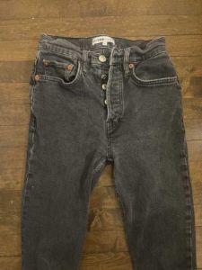 Comfort Stretch High Rise Ankle Crop - Faded Black sold by Re/Done