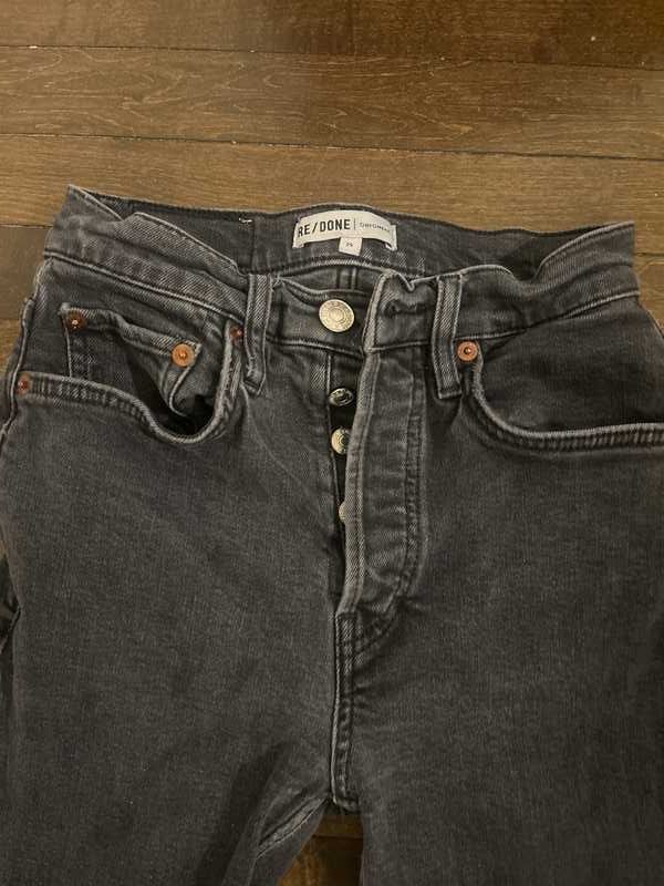 Comfort Stretch High Rise Ankle Crop - Faded Black sold by Re/Done product image thumbnail 4