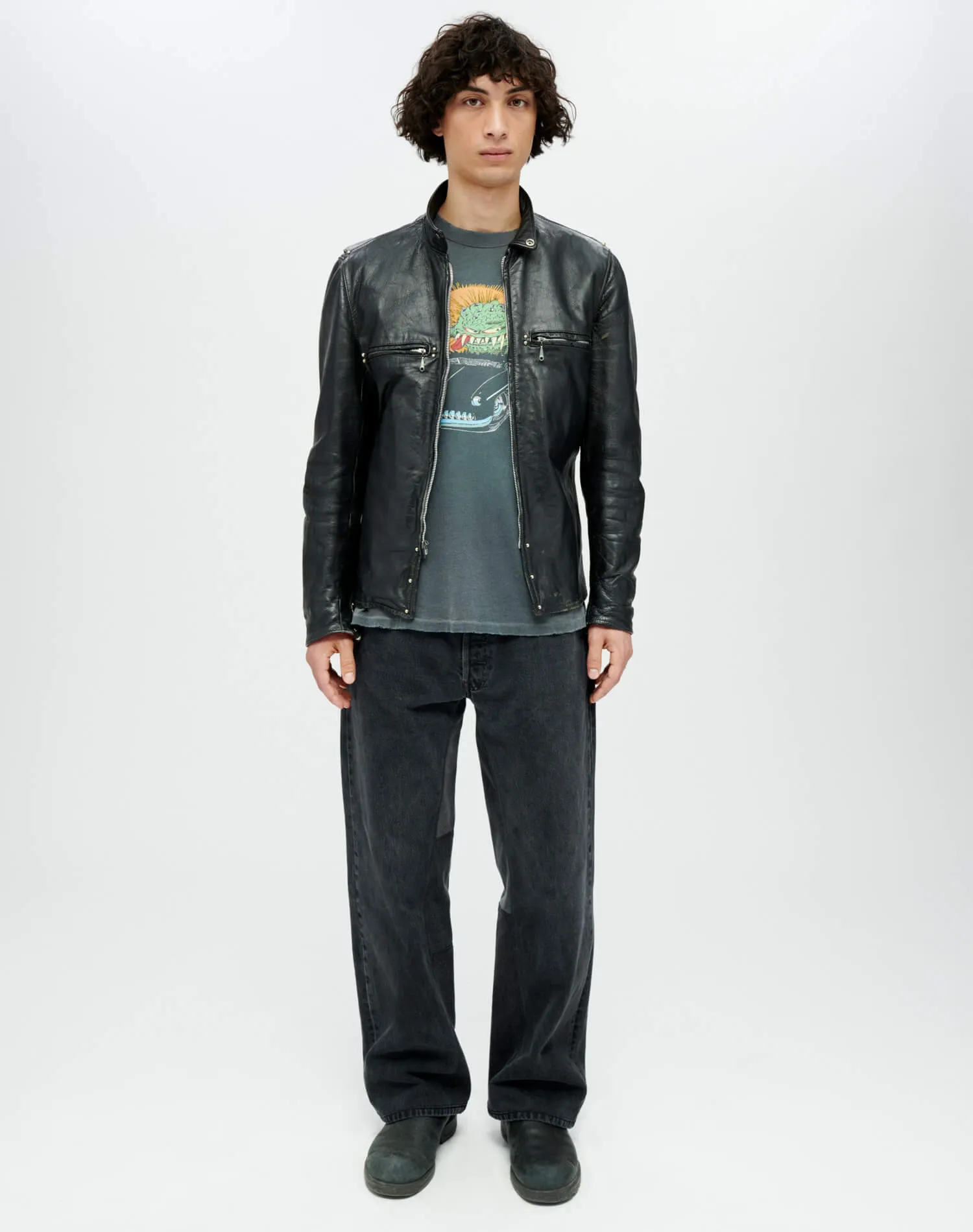 Long Sleeve "Warthead" Tee - Sun Faded Black sold by Re/Done product image thumbnail 5