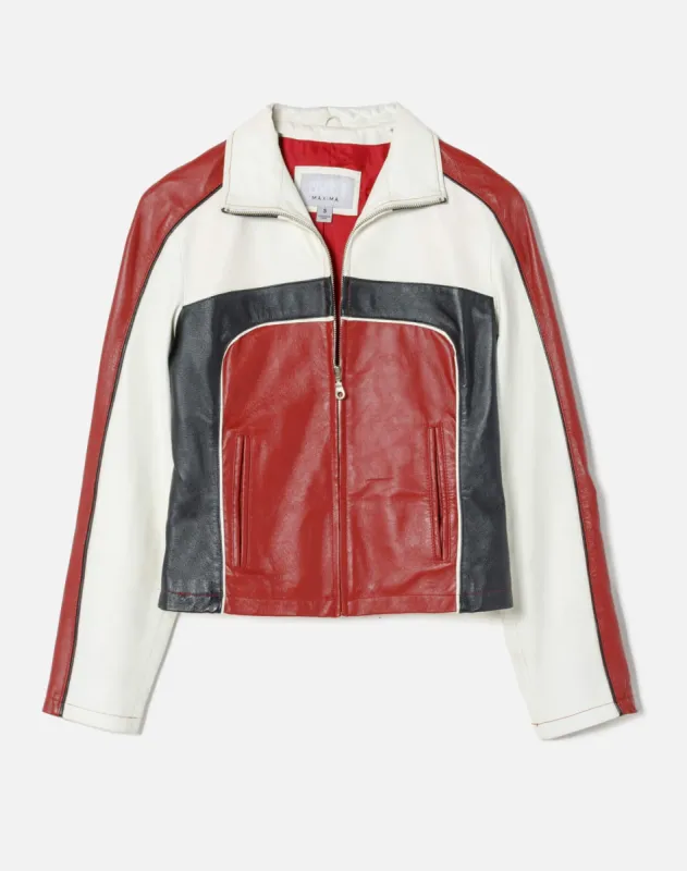 90s Leather Moto Jacket sold by Re/Done