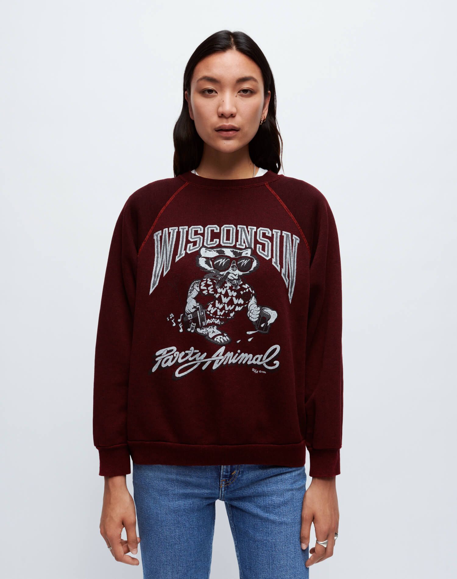 Upcycled Overdye Graphic Sweatshirt - Heathered Assorted sold by Re/Done product image thumbnail 2