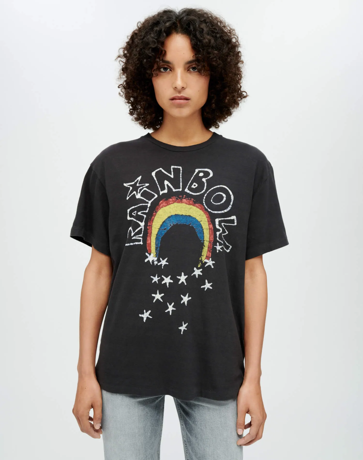 90s Easy "Rainbow" Tee - Washed Black sold by Re/Done product image thumbnail 2