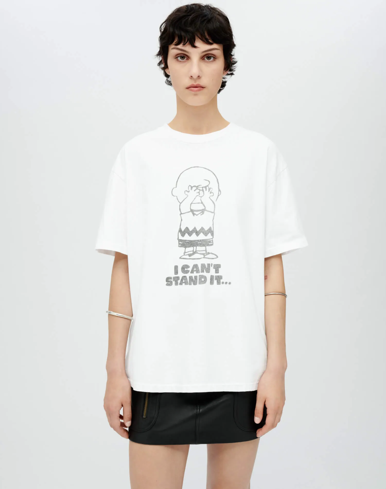 90s Easy "Peanuts Can't Stand It" Tee - Optic White sold by Re/Done