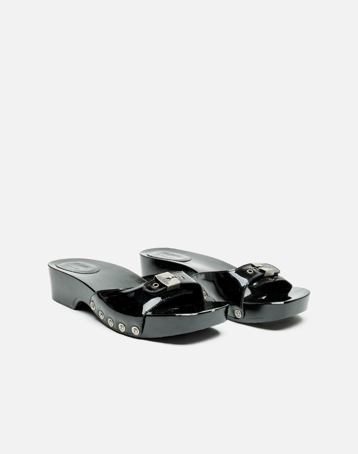 Dr. Scholl's Clog Sandal - Black Patent sold by Re/Done product image thumbnail 2