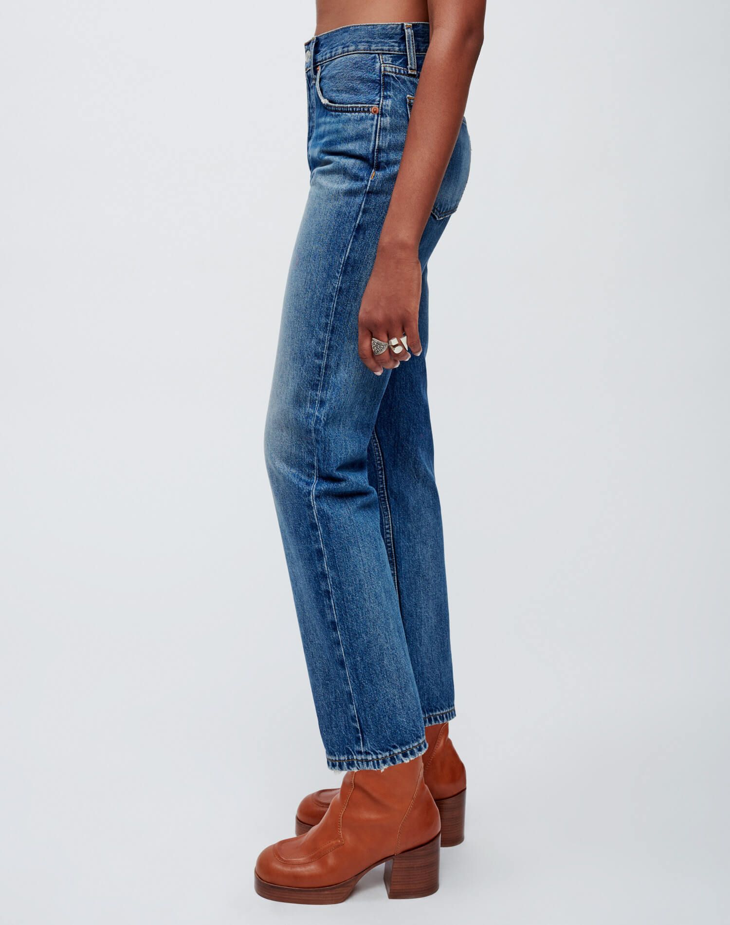 High Rise Stove Pipe - Vintage Lapis sold by Re/Done product image thumbnail 3