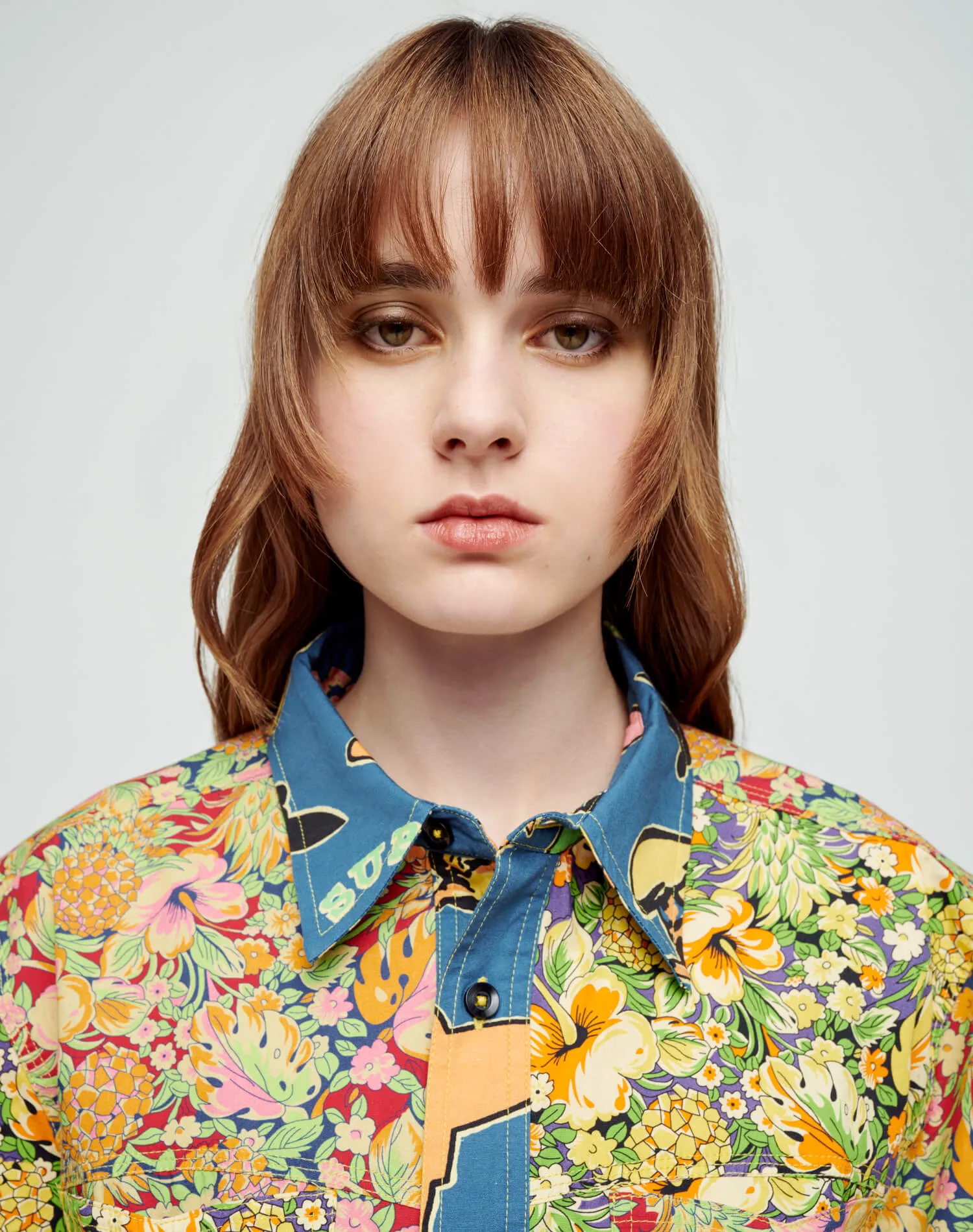 Oversized Crop Shirt - Multi Pineapple sold by Re/Done product image thumbnail 5