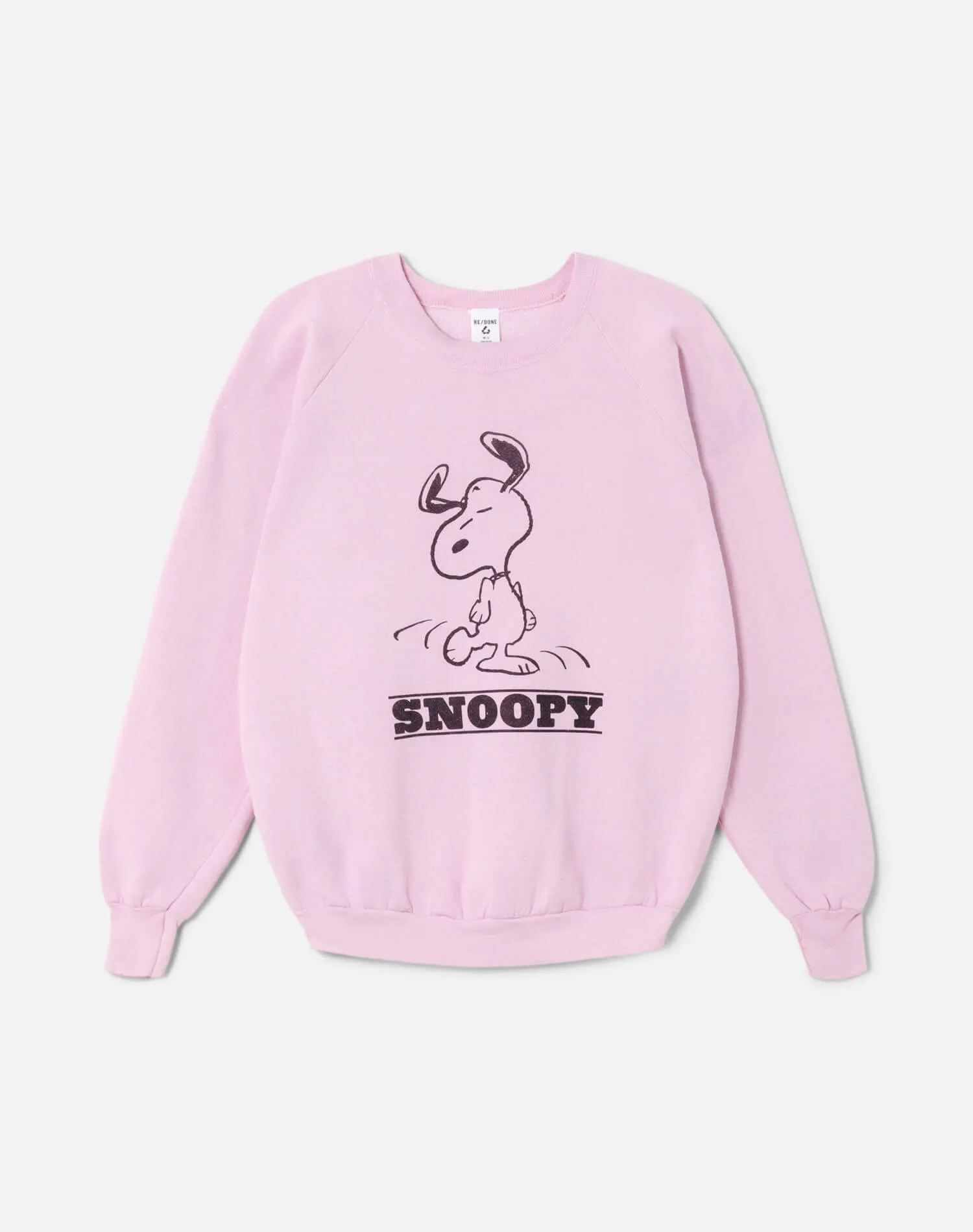 Upcycled "Snoopy Dancing" Sweatshirt in Light Pink - 11229716 sold by Re/Done