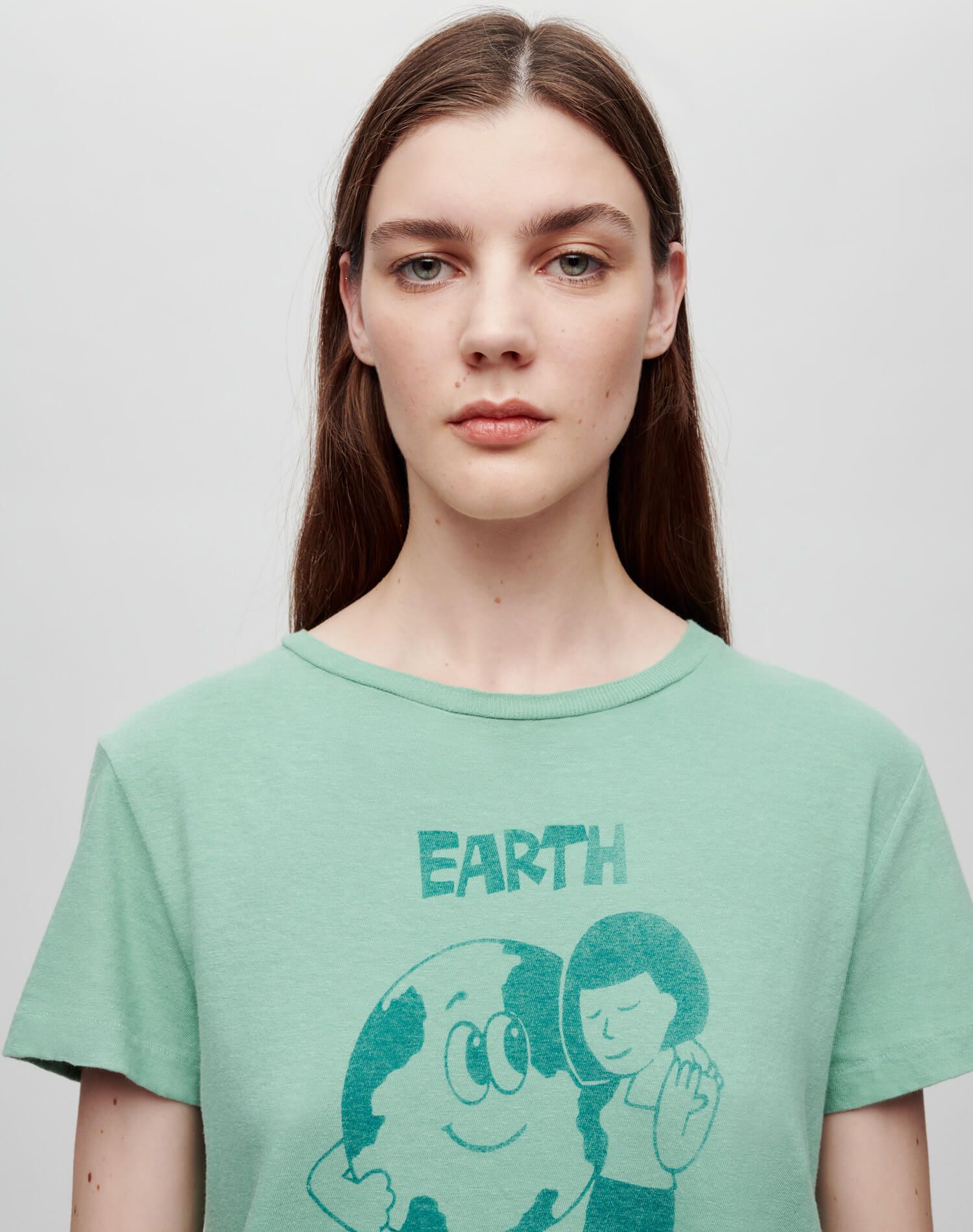 Classic "Earth" Tee - Seafoam sold by Re/Done product image thumbnail 3