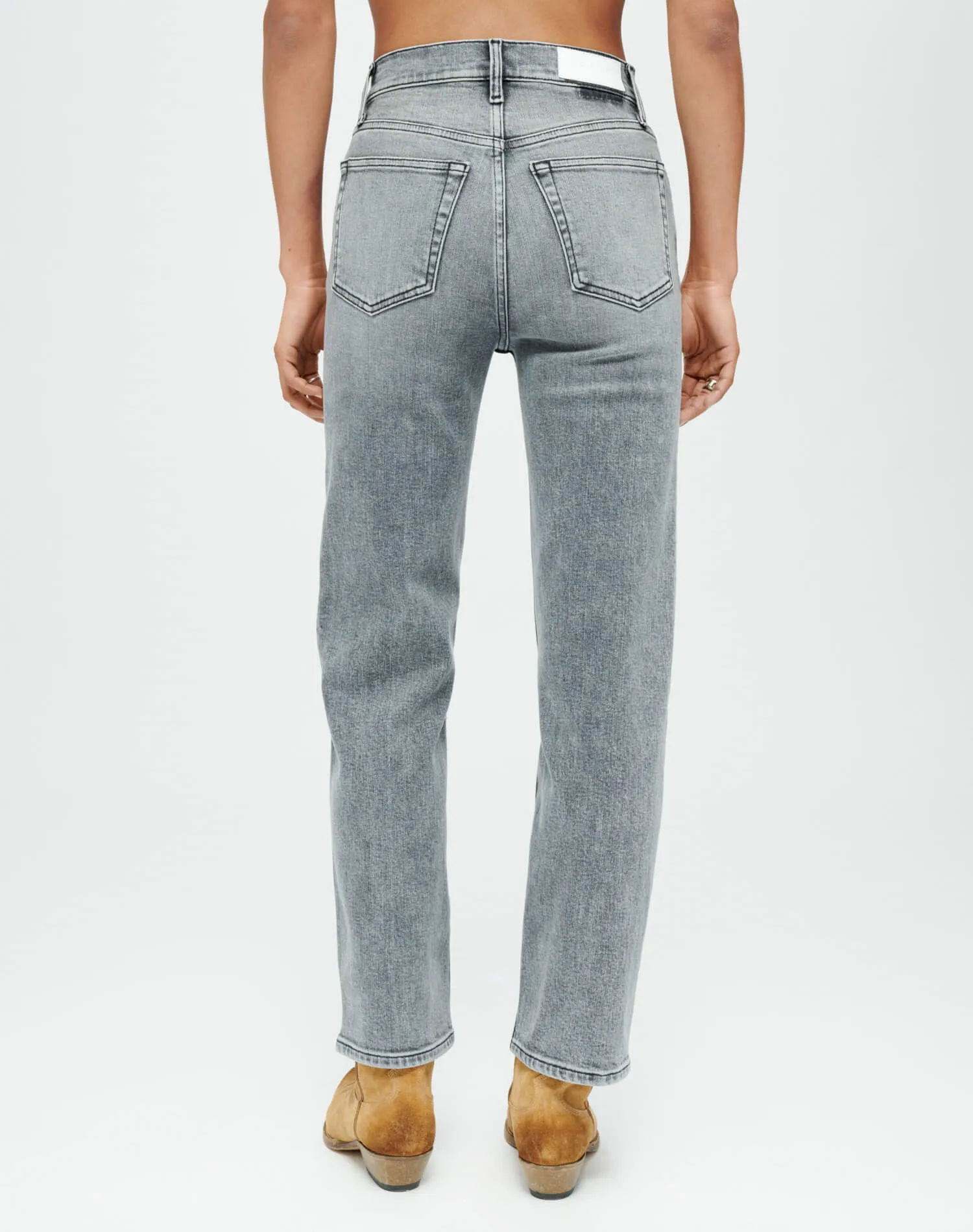 Extra Stretch 70s High Rise Stove Pipe - Silver Fade sold by Re/Done product image thumbnail 4