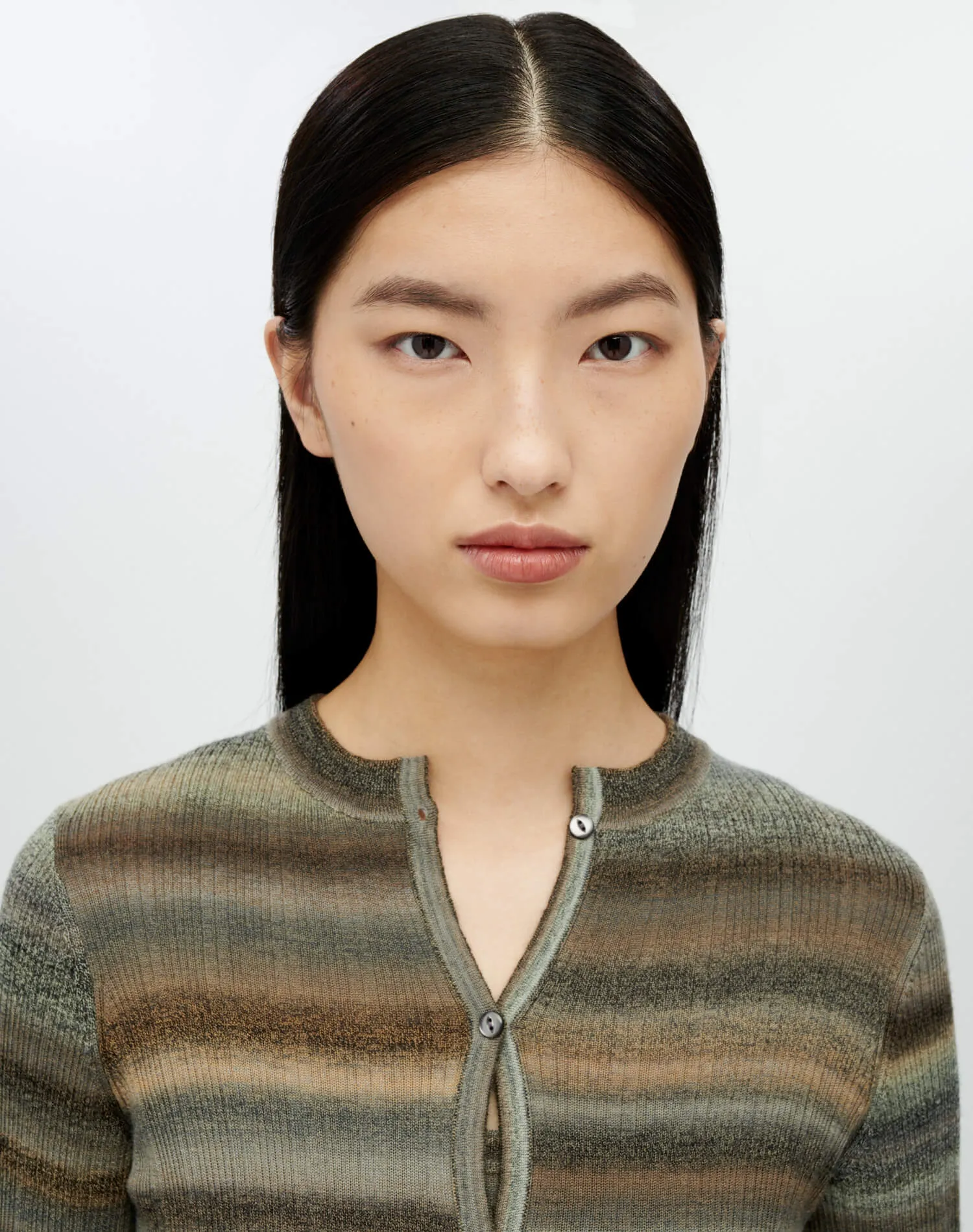 Button Front Cardigan - Grey Space Dye sold by Re/Done product image thumbnail 3