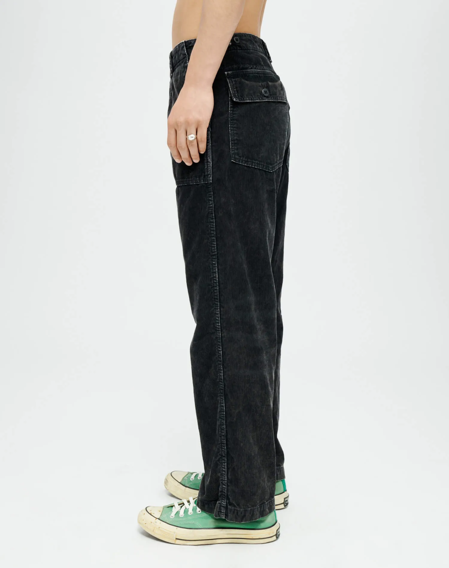 Corduroy Modern Utility Pant - Charcoal and Ash sold by Re/Done product image thumbnail 3