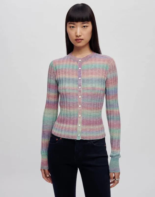 Poor Boy Rib Slim Cardigan - Spirulina Combo made by Re/Done