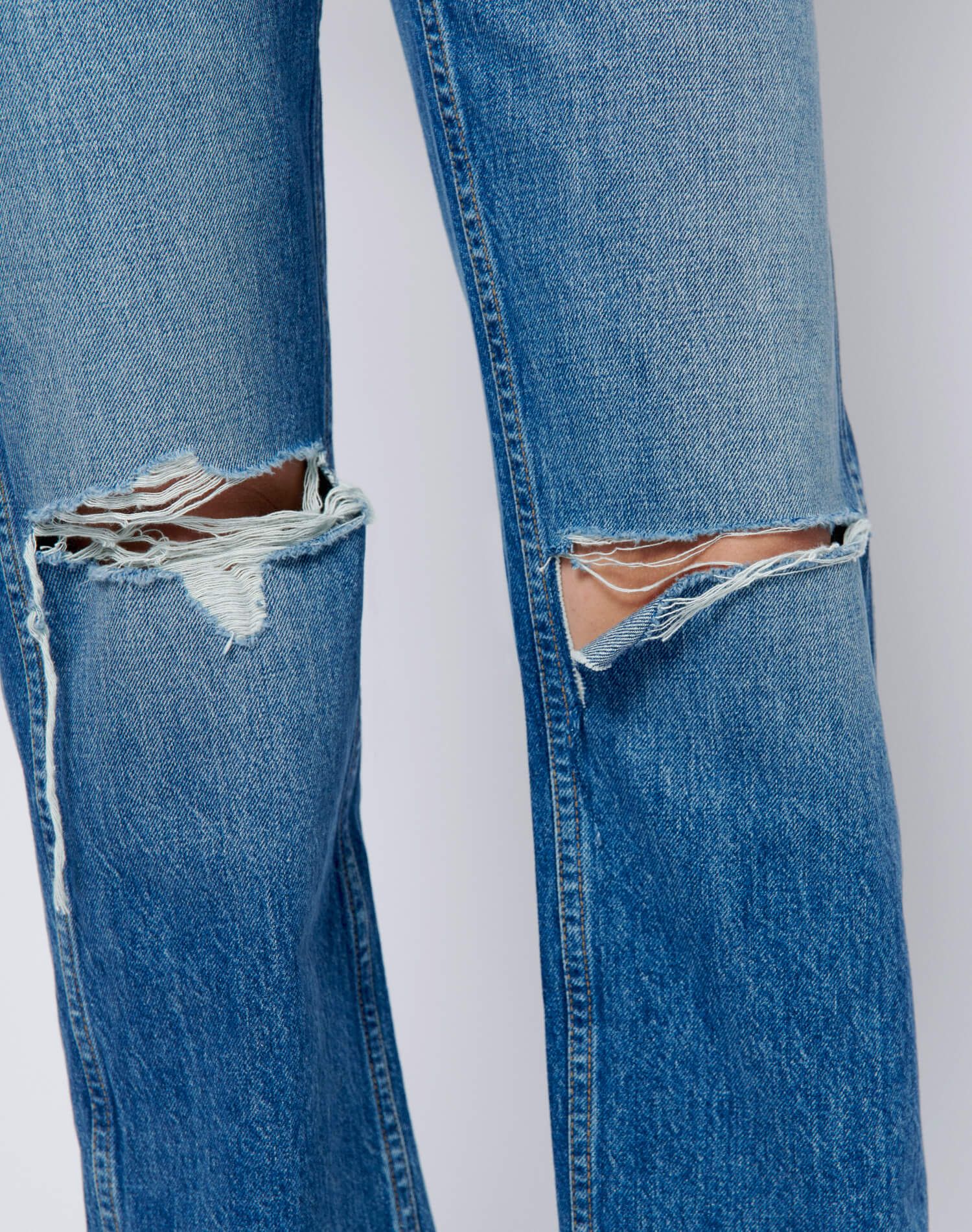 High Rise Loose - Washed Indigo with Rips sold by Re/Done product image thumbnail 8