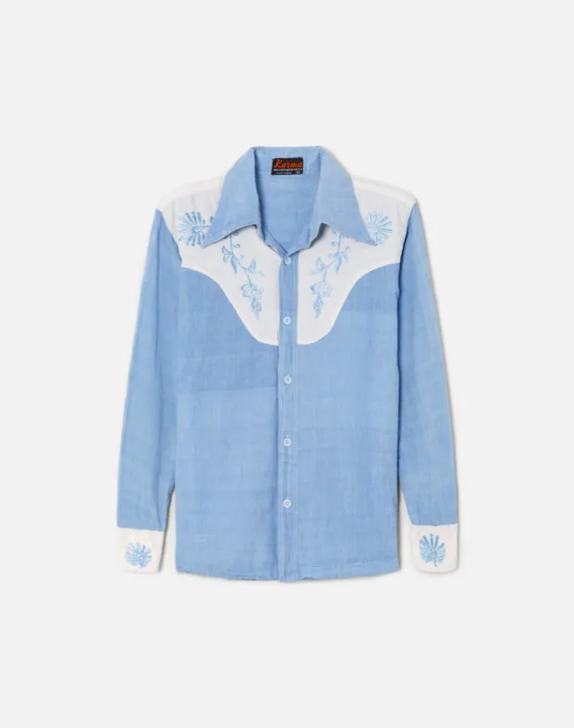 70s Western Embroidered Shirt sold by Re/Done