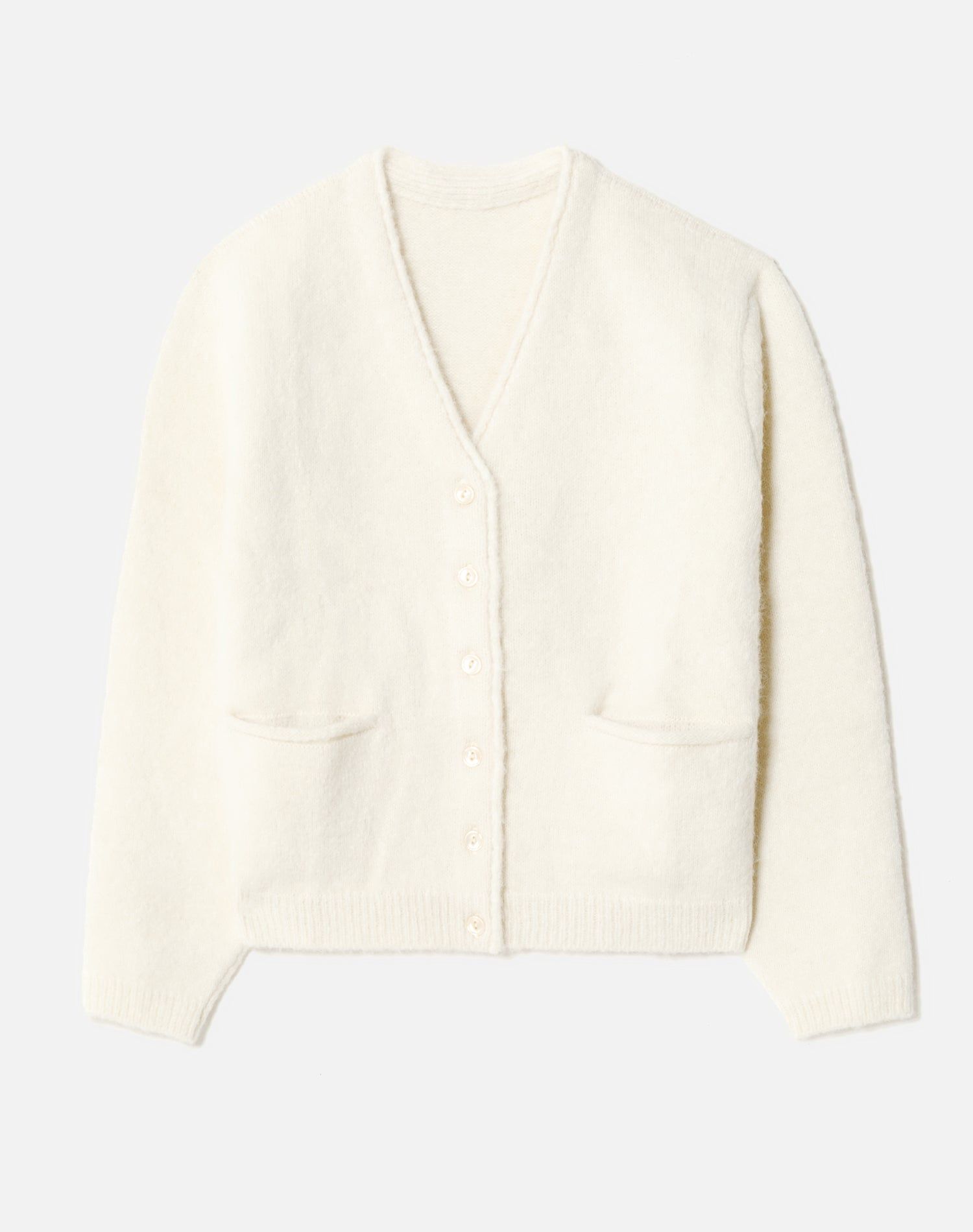 60s V Neck Cardigan - White sold by Re/Done
