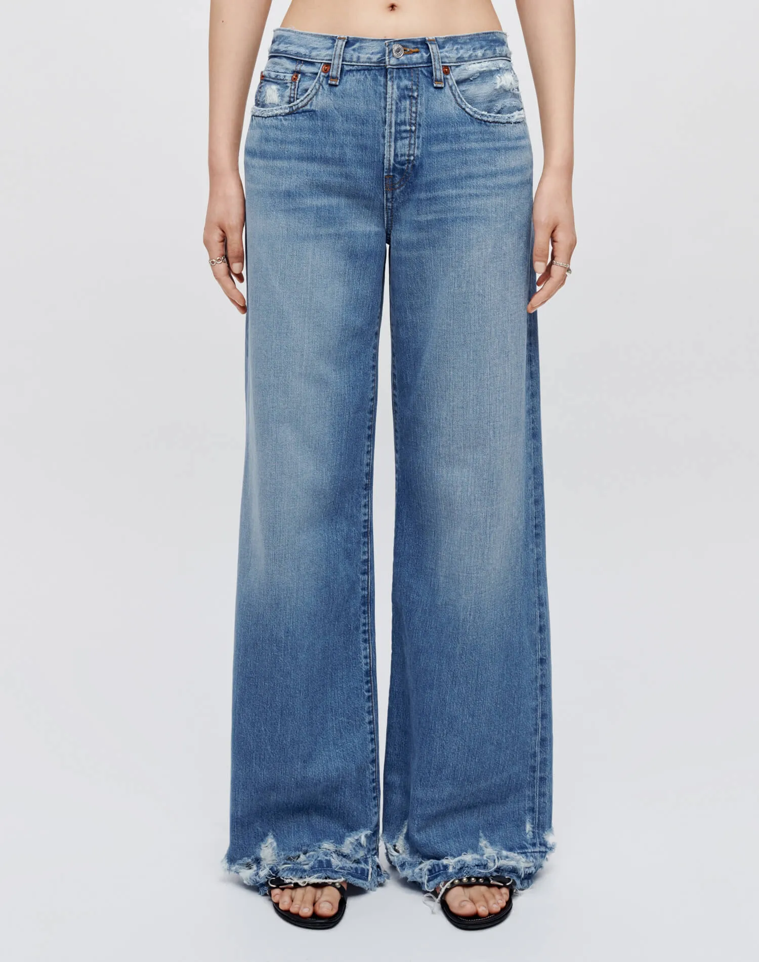 Mid Rise Palazzo - Minerva Destroy sold by Re/Done