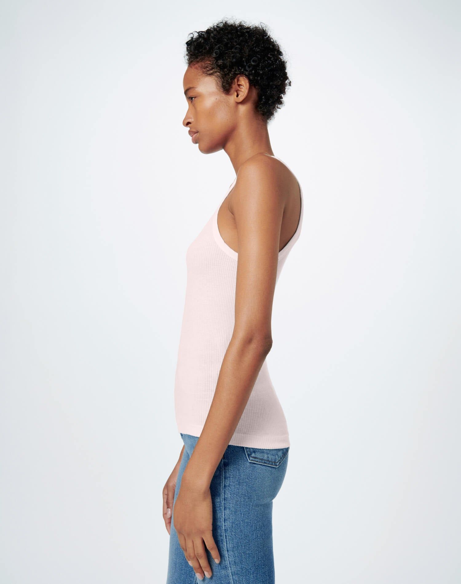 Ribbed Tank - Pink sold by Re/Done product image thumbnail 5