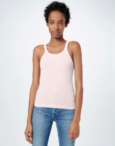Ribbed Tank - Pink sold by Re/Done