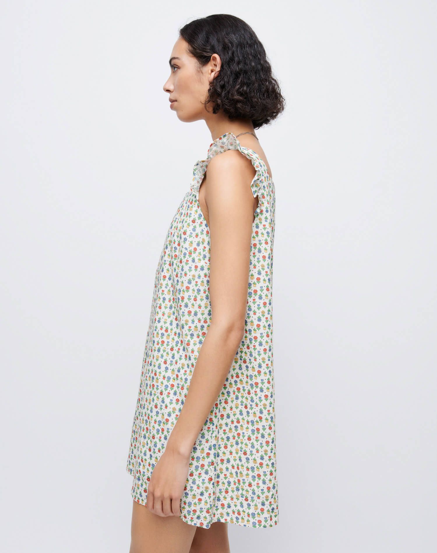 90s Shift Dress - Vintage White Floral sold by Re/Done product image thumbnail 7