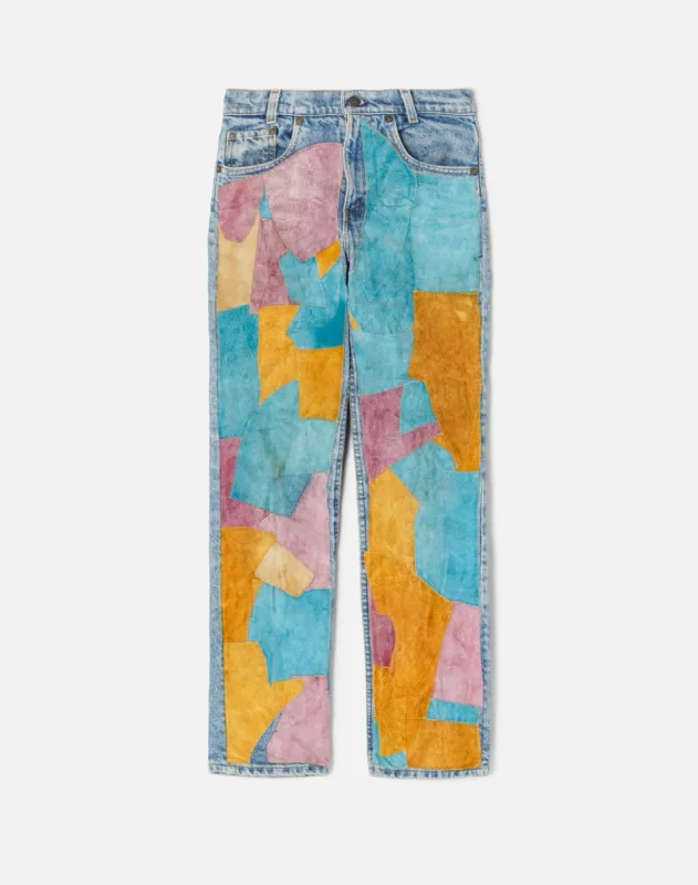 70s Levi's 505 Suede Patched Jeans - #683 sold by Re/Done