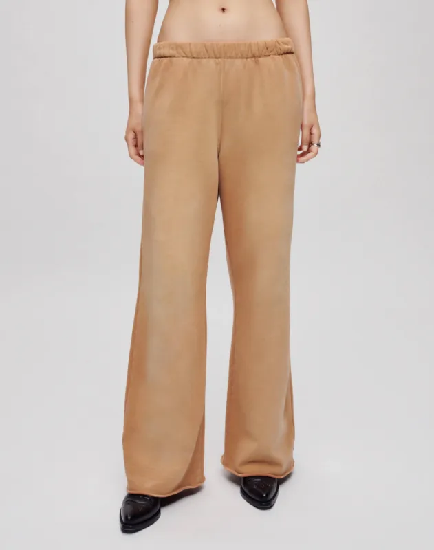 Hanes Wide Leg Sweatpant - Faded Chestnut sold by Re/Done