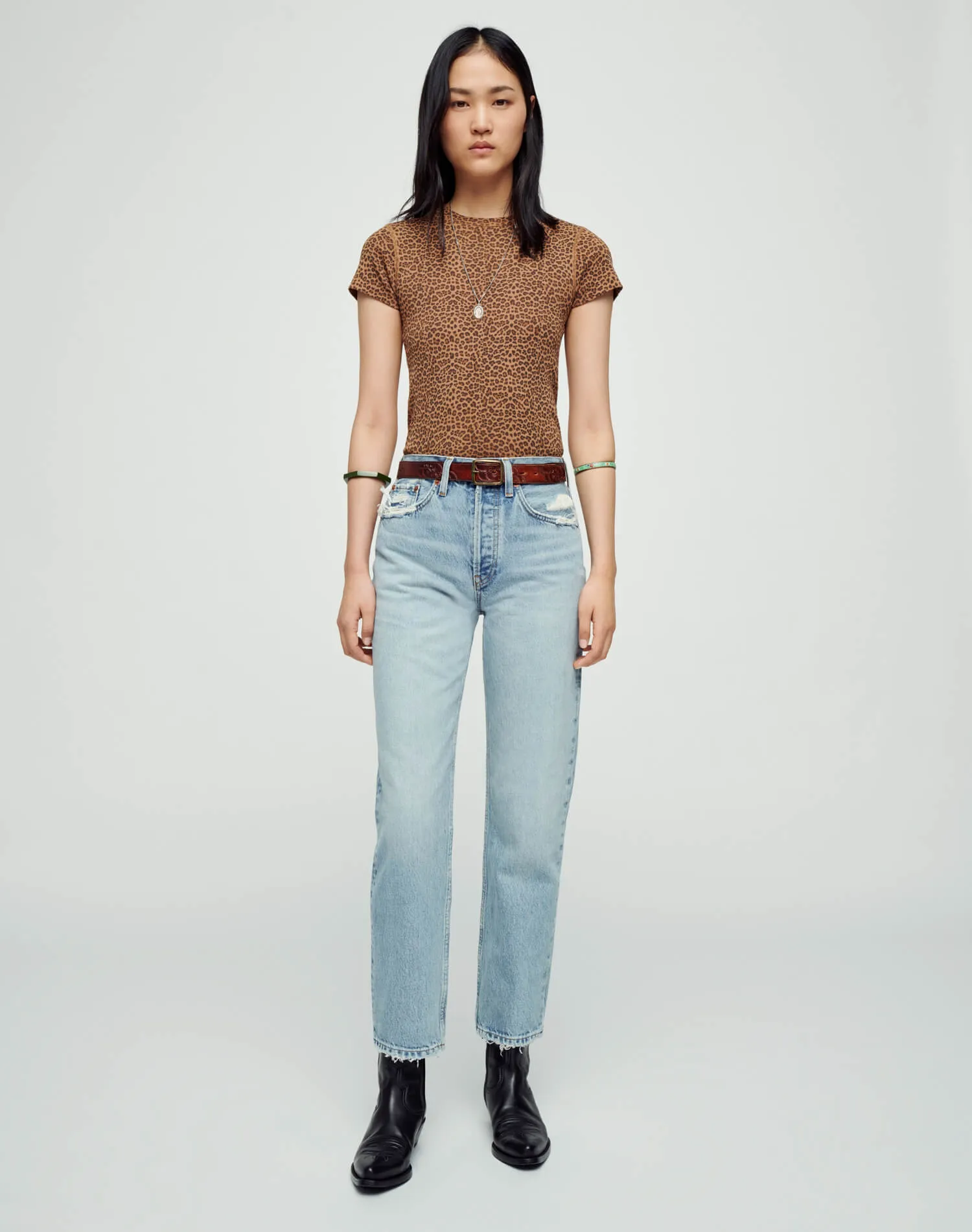 High Rise Stove Pipe - Ripped Tide sold by Re/Done product image thumbnail 4