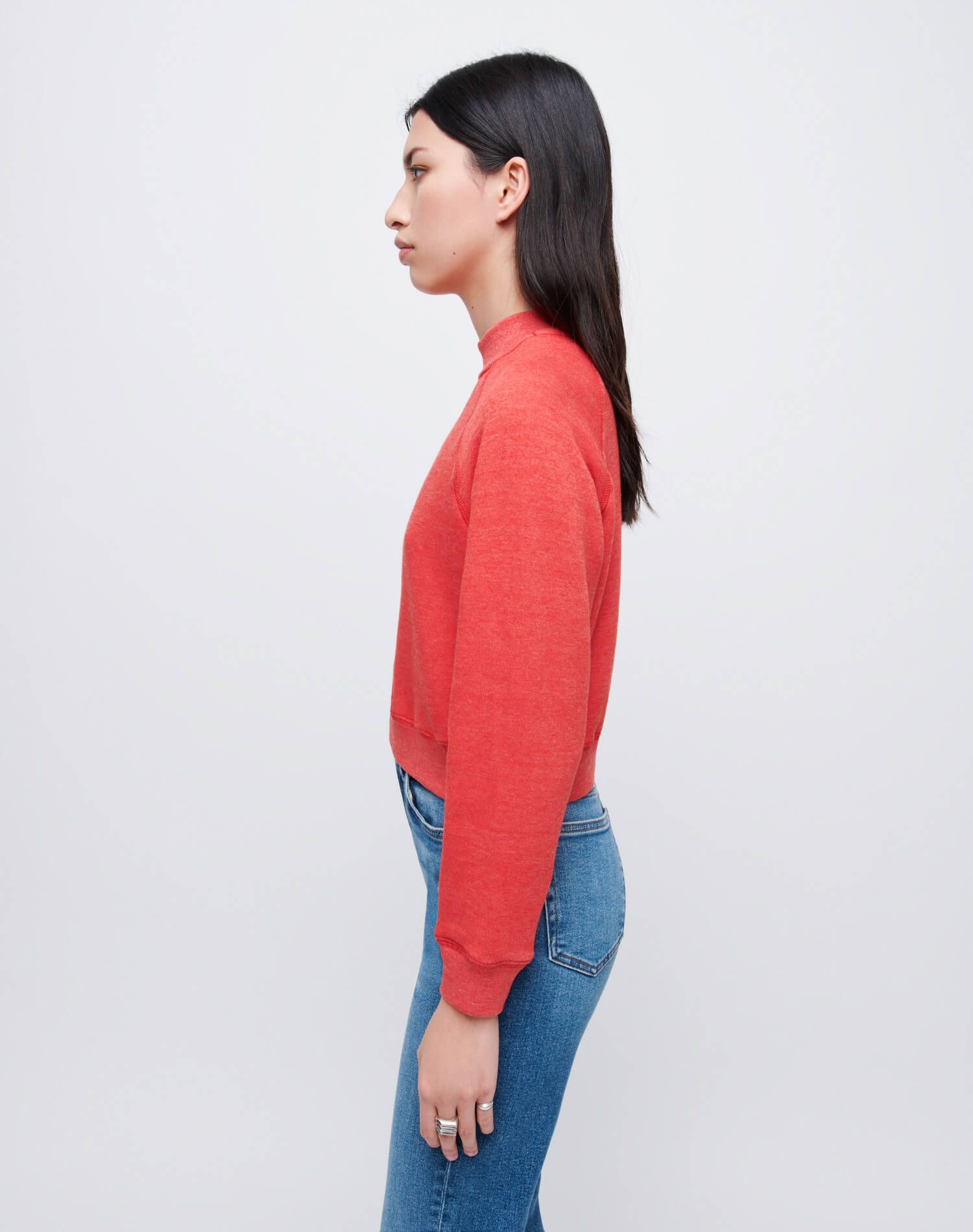 Shrunken Crewneck - Heather Red sold by Re/Done product image thumbnail 6