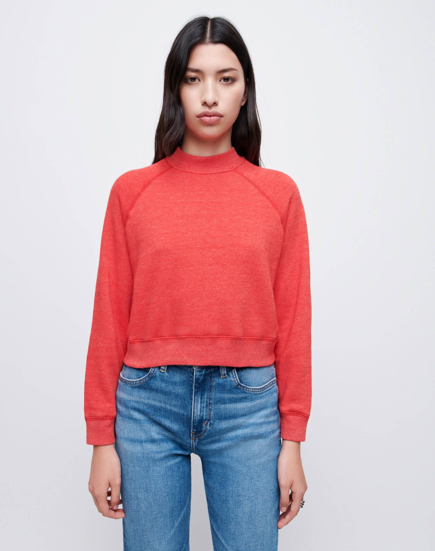 Shrunken Crewneck - Heather Red sold by Re/Done product image thumbnail 3