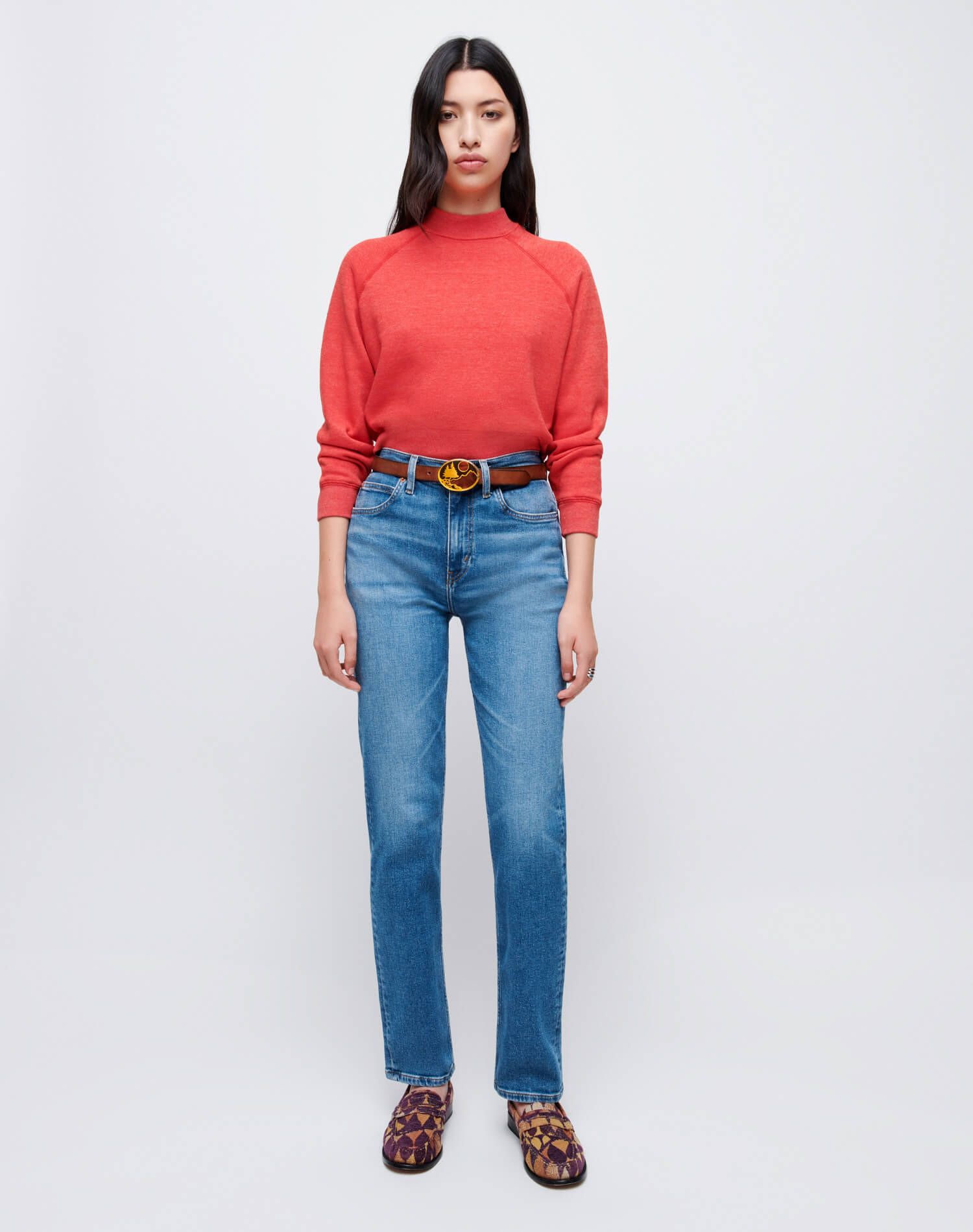 Shrunken Crewneck - Heather Red sold by Re/Done product image thumbnail 4