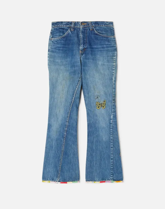 70s Levi's Painted and Embroidered Flares - #667 made by Re/Done