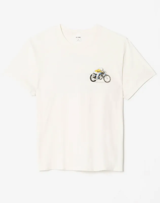 70s Loose "Powells" Tee - Vintage White sold by Re/Done