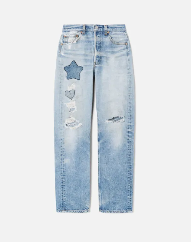 70s Levi's Star and Heart Jeans - #655 made by Re/Done