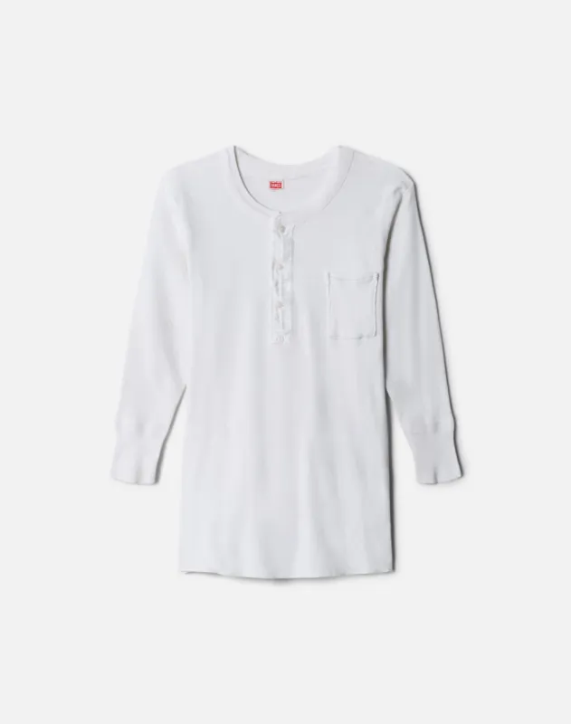 60s Hanes Henley Button Up made by Re/Done