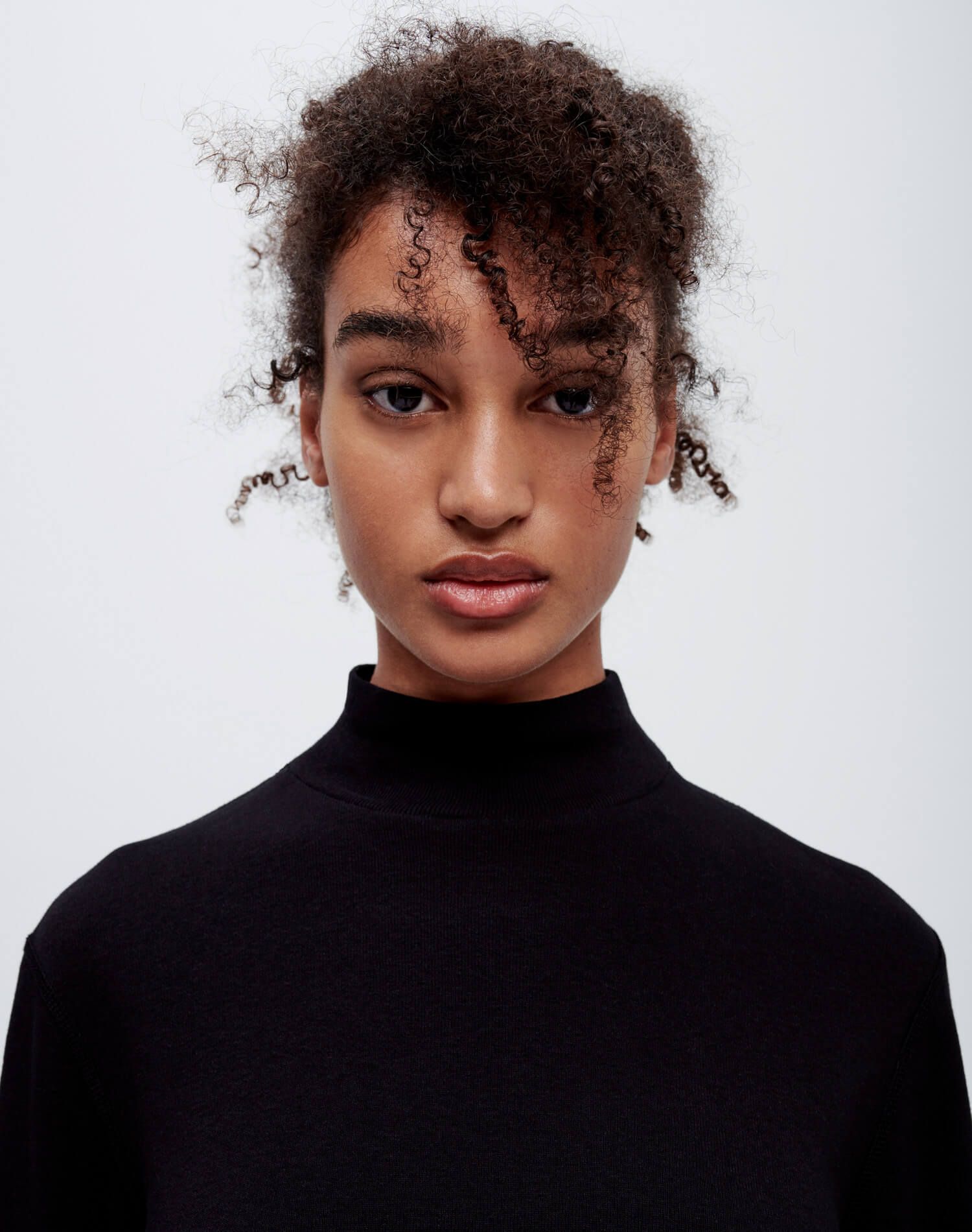 Cropped Mock Neck Long Sleeve - Black sold by Re/Done product image thumbnail 3