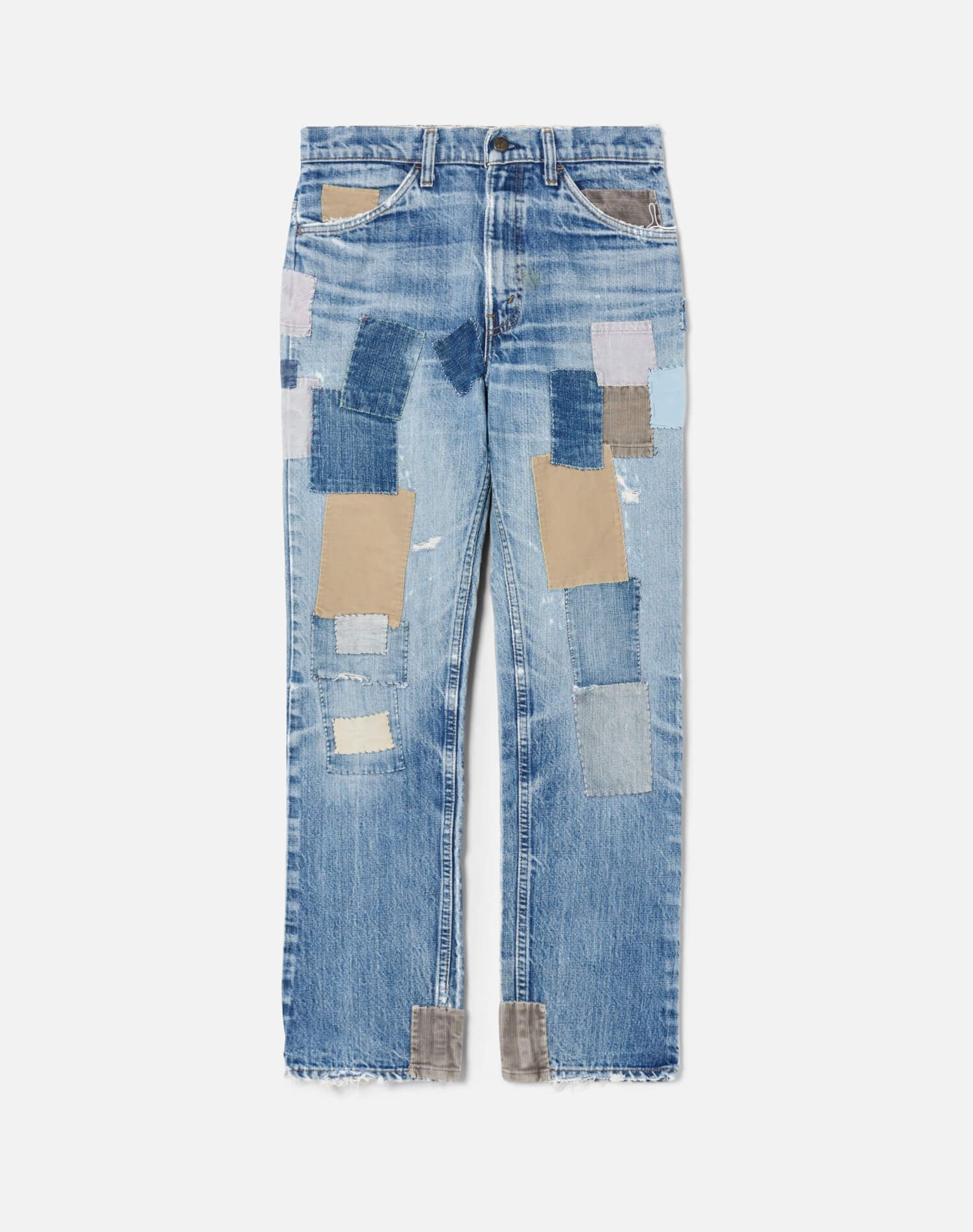 70s Orange Tab Patchwork Levi's sold by Re/Done